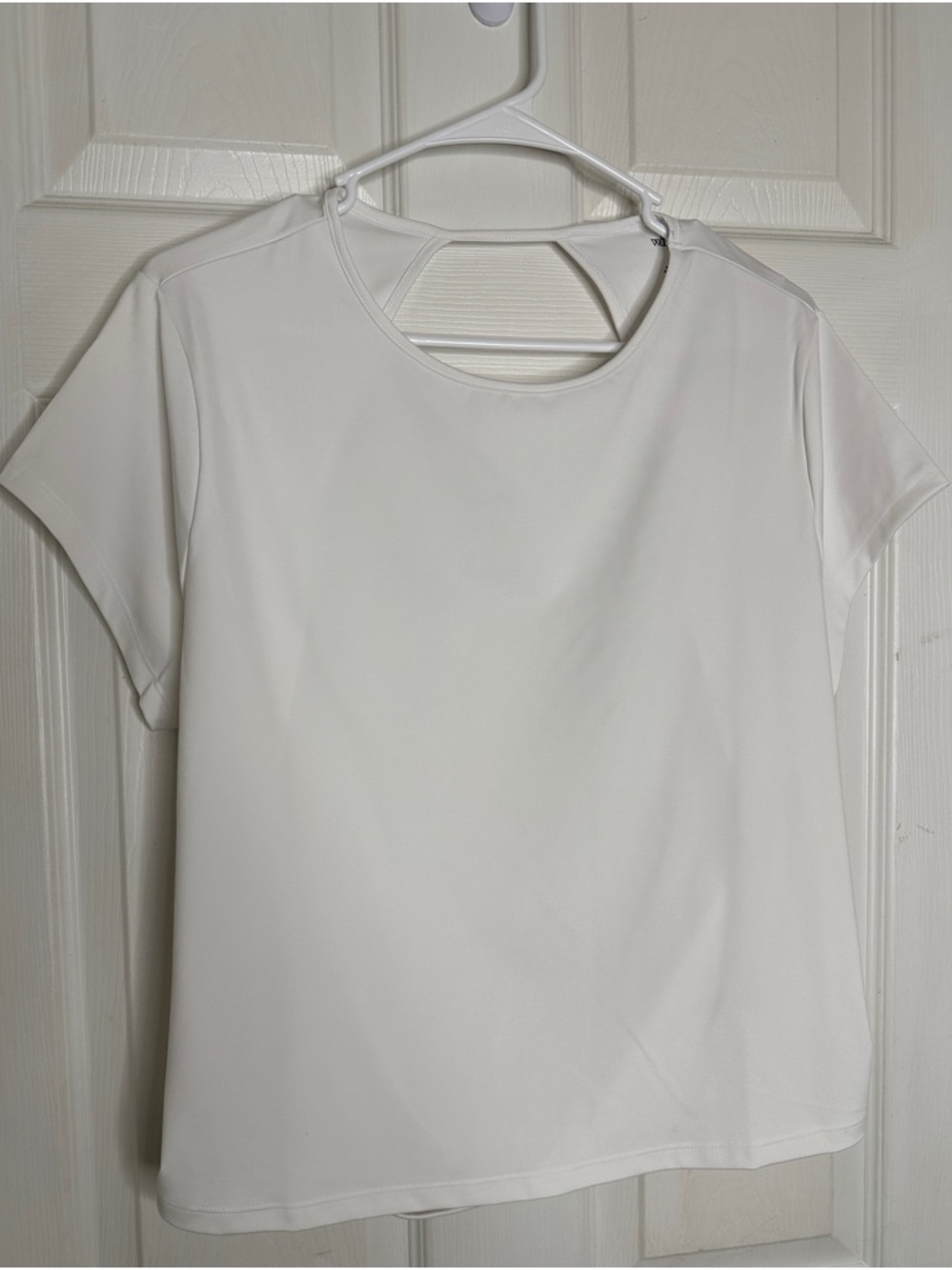 Target Women's White Short Sleeve Tee with Keyhole Back